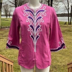 NWT Bob Mackie vintage wearable art jacket M